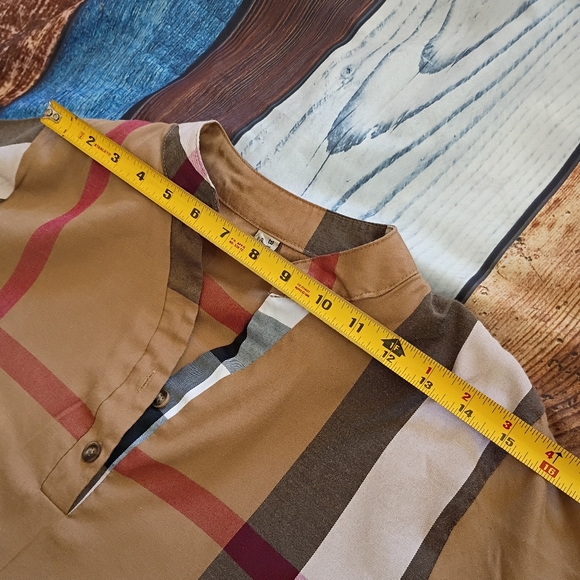 Burberry Shirt Dress Plaid Exc Cond, Large - Picture 8 of 9